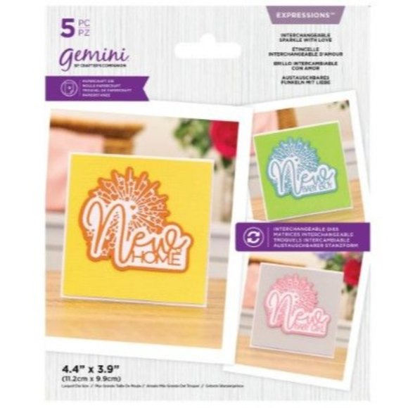 Crafter's Companion Decorative Trio Sentiment Dies Interchangeable Floral Flouri - Picture 2 of 3